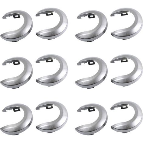Set di 12 emblemi per maniglie interne delle portiere per i modelli Nissan Tiida 1.6L e Livina NV200 dal 2005 al 2010, in grigio argento. (1/3)