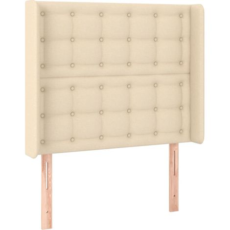 Maison Exclusive - Testiera ad Orecchio Crema 93x16x118/128 cm in Tessuto