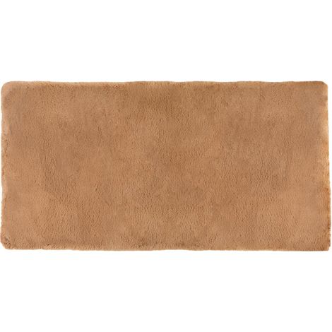 Tapis de Passage Rectangulaire pour Salon et Chambre, Coloris Camel, Dimensions 70 x 140 cm - PANGIVO