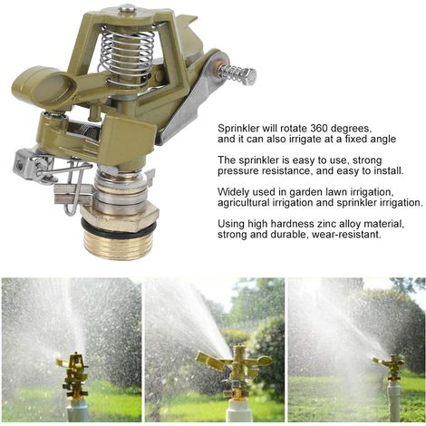 Buse d'arrosage rotative à 360° avec raccord mâle G3/4" pour l'irrigation de jardin-AquaForge (1/5)