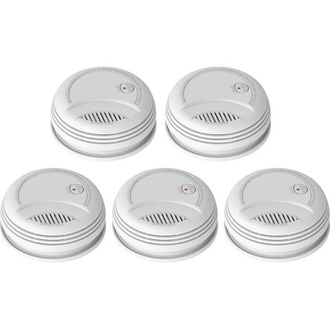 Détecteur de fumée Wi-Fi Compatible avec l'application, Mini-Alarme Incendie sans Fil interconnectée, modèle PA-437W (5pcs) (1/5)