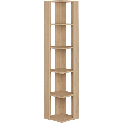 Bücherregal aus Holz "Nati" - 32 x 32 x 161 cm - Beige