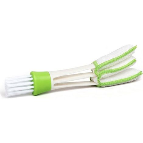 Brosse nettoyage grille aération clim auto, double embout, brosse douce pour volet et grille climatisation intérieure voiture (1/5)