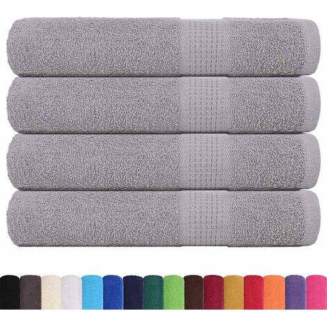 Serviettes de sauna FROGN 4 pcs gris 80x200 cm 360 g/m²