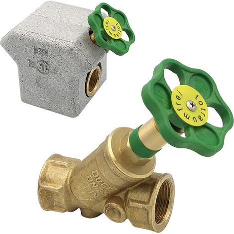 KFR-Ventil 1/2" - 1 1/4" mit Prüfschraube und Dämmschalle
