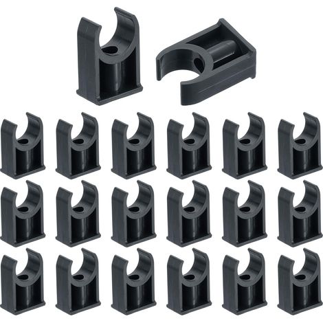 20Pcs Attaches de Tuyau D'eau en PVC Fixations en Forme de U Noir (1/5)