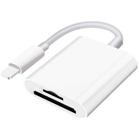 SD/Micro SD Card Reader for Phone/Pad/Camera - Dual SD and TF Card Slots - Portable Memory Card Reader (1/4)