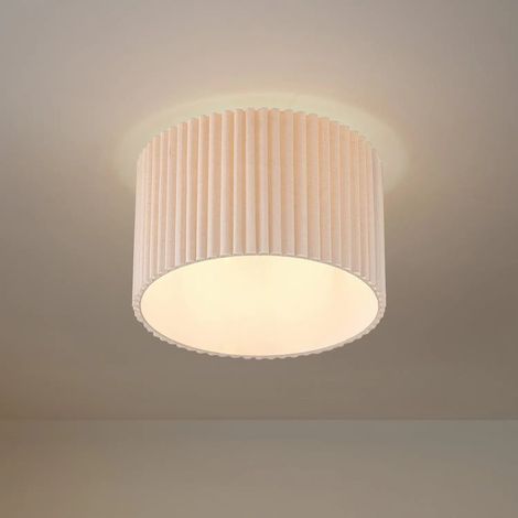 [GEBRAUCHT] B-Ware Lindby Deckenleuchte Lampe Beleuchtung Leinen Cremefarben ø 45 Cm Libbie
