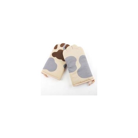 1 Paire de Gants de Cuisine Anti Chaleur en Griffe de Chat Gants à Four en Coton Résistant à la Chaleur 15 x 26 x 2,5 cm (1/5)