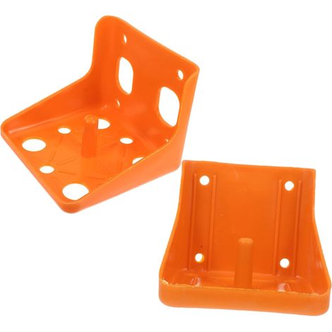 Boîte à Lécher pour Bétail 2pcs en Pp Orange, Support Sel Réutilisable et Facile à Nettoyer pour Élevages de Bovins et Ovins (1/5)