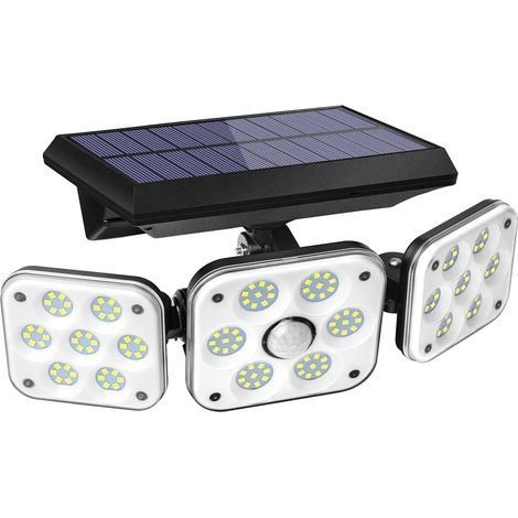 138 LED Lampes Solaires Extérieures, Lampe de Sécurité à Détecteur de Mouvement avec Grand Angle de 270°, Applique Murale Solaire étanche IP65 pour Garage, Porte d'Entrée, Cour, Mur, Jardin (1/5)