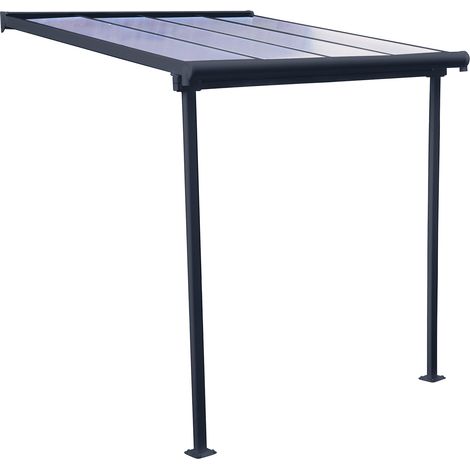 Palram - Canopia Aluminium Terrassenüberdachung Sierra Anthrazit 230x230x300 cm (1/8)