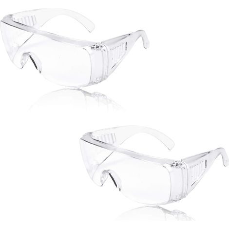 2 PCS Lunette De Protection Travail, Anti-Buée, Anti-Rayures, Plastique Acrylique, Laboratoire Et Extérieur (1/5)