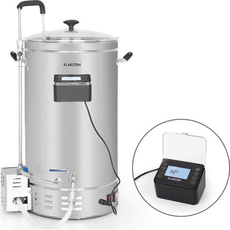 Brauheld Pro Kit de brassage de bière cuve 35l 2500w 30 à 100°C - inox (1/5)