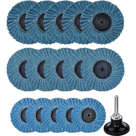 15Pcs 50MM / 2 Pouces Disques à Lamelles Disques Abrasifs 40 60 80 avec Disque Ponçage (1/5)