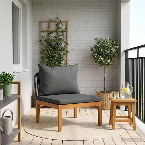Beyamis Canapé de jardin avec coussins en bois d'acacia massif et corde (1/5)