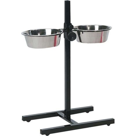 Bar a chien Otis hauteur max 60 cm bol ø 25 cm, 2,5 litres pour chien. - Flamingo (1/4)
