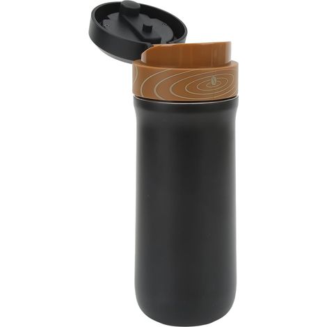 Stainless Steel Travel French Press Coffee Maker, 320ml Insulated Portable Coffee Maker with Double-Walled Thermal Cup for Outdoor Camping (1/5)