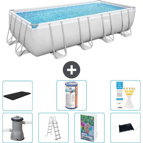 Bestway Power Steel Rechteckig - 488x244x122 cm - 8-teilig S619