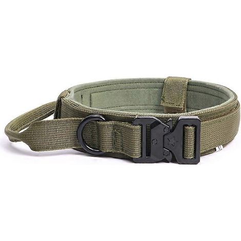 Verstellbares, schnell zu öffnendes Hundetrainingshalsband mit Griff, Größe M, grün – ideal für kleine Hunde, sicheres und komfortables Training im Freien.