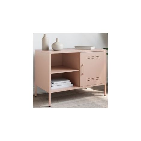 Meuble TV rose 68x39x50,5 acier (1/5)