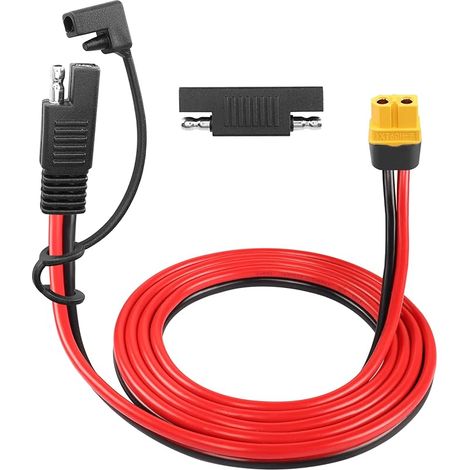 Adaptateur SAE vers XT60 12 AWG Câble XT60 vers SAE femelle Polaire pour générateur solaire portable