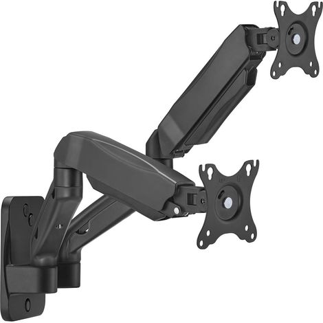 Support Mural avec contrepoids Rotatif et inclinable pour écran TV 9 kg 3 pivotants 2 Bras Noir (1/5)