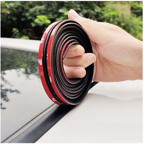 joint pare brise adhesif Universel de 4 mètres, joint toit ouvrant, joint porte voiture, joint caoutchouc adhesif, colle pare brise voiture (19mm 4m) (1/4)