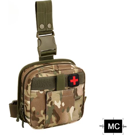 Sac de jambe West Outdoor, Système MOLLE tactique étanche, Trousse de premiers secours, Sac médical, Chasse, Randonnée pédestre, Trekking (1/5)