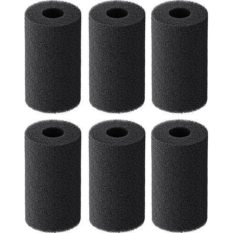Lot de 6 Éponge Filtre Aquarium, Diamètre 2 cm, Mousse Anti-aspiration, Pour Pré-filtre Réservoir Poisson (1/5)