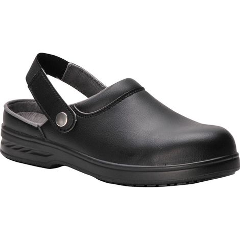 Portwest – Sabot de sécurité SB AE WRU Noir – Coquille acier – Semelle antidérapante SRC – Talon absorbant énergie – Lavable en machine à 30°C – Pointure 35 (1/5)