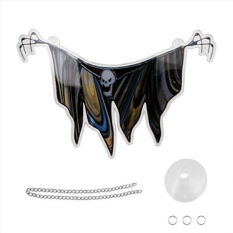 Décoration d'Halloween effrayante pour rideaux, attrape-soleil pour la maison D (1/5)