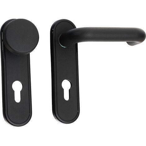 Cisa Brandschutzplatte mit Druckknopf und Griff schwarz 72 mm