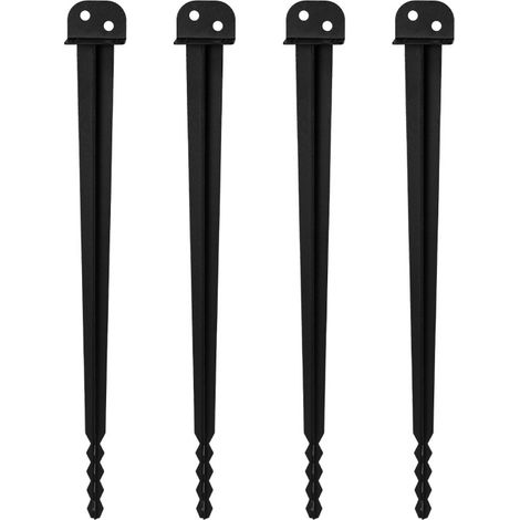 4 pezzi supporto per palo da infilare 500 mm, fissaggio robusto per pali in legno quadrati (1/5)