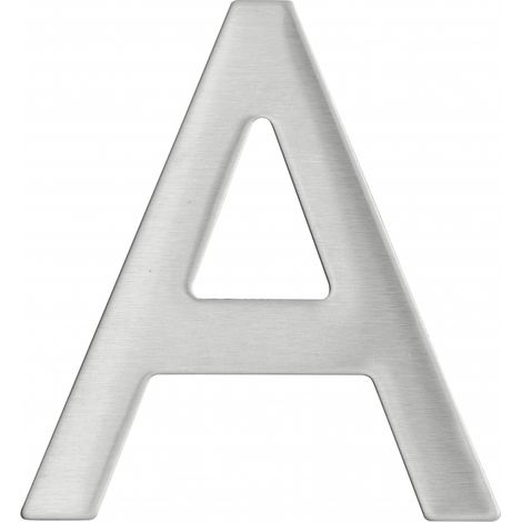 Thirard – Lettre A en inox 76mm adhésive – Fixation 3M sur murs et vitrines – Résistante à la corrosion – Fini brillant ou brossé (1/2)