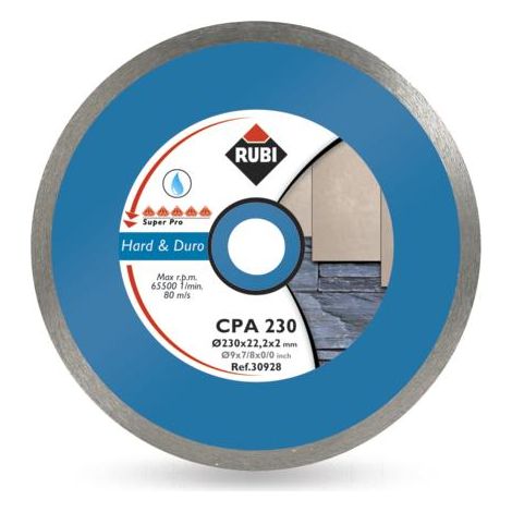 Rubi CPA 250 SUPERPRO - Disco de diamante para material duro continuo (250 mm)