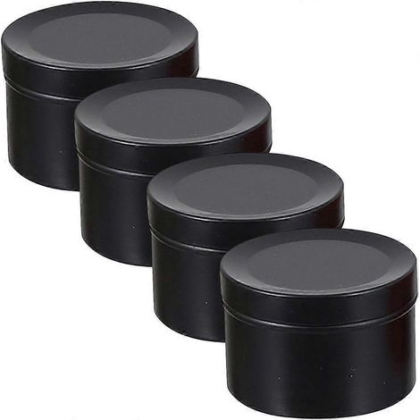 Lot de 4 pots en alliage d'aluminium pour bougies en cire, récipients vides pour bougies (1/5)