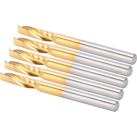 5 Fraises à Queue CNC pour Acier Inoxydable - Outils de Coupe Précision 4x15x45mm (1/5)
