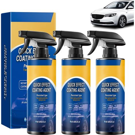 Agent de revêtement à effet rapide pour voiture, revêtement à action rapide, 3 pièces de spray pour revêtement de voiture, élimination des rayures de voiture, peinture pour voiture, spray pour voiture (1/5)