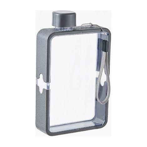 380 ml durchsichtige, wiederverwendbare, flache Wasserflasche tragbarer Reisebecher für Sport, Camping und Outdoor Aktivitäten. Leichtes und styl (1/5)