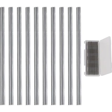 10 Pièces Lames de Raboteuse 82mm, Lames Réversibles, 82x5.5x1.2mm Rabot électrique Lame, pour Machines De Travail du Bois, Rabots MAKlTA, Bosch (1/5)