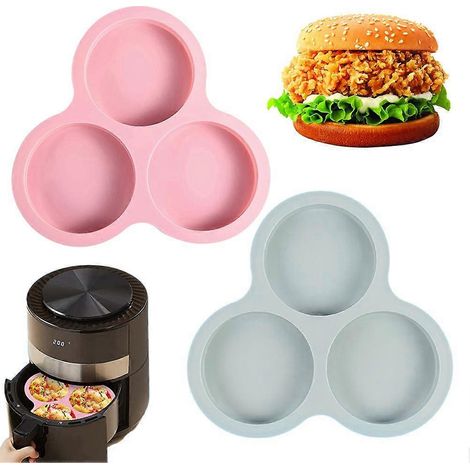 Wiederverwendbare rosa Silikonform für Heißluftfritteuse, Eier, Kuchen und Gebäck. (1/5)