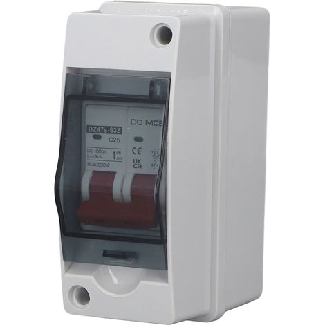 Disjoncteur DC 25A 1000V Photovoltaïque Solaire IP65 Étanche Interrupteur de Coupure PV 2P (1/5)