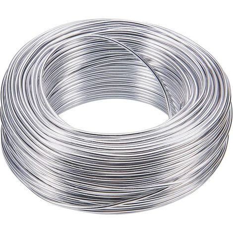 1 Rouleau 55 m Fil D'Aluminium Fil D'Artisanat 2 mm(12 Gauge) Fil en Aluminium Argent pour L'Artisanat de Bijoux la Modélisation Les Armatures et la Sculpture, 180.4 Feet (1/5)