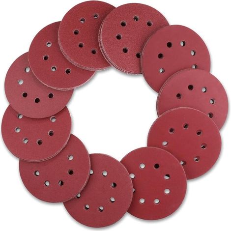 Lot de 150 disques abrasifs 125mm – Assortiment grains 60 à 600 – Pour ponceuse orbitale – Oxyde d'aluminium durable