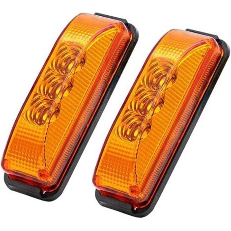 Feu de Gabarit Latéral étanche, 2 pièces LED Voyant de Feu de Balisage Latéral 12 V, Auto Feux Latéraux pour Camionnette Camion Caravane Voiture Bus(Jaune) (1/3)