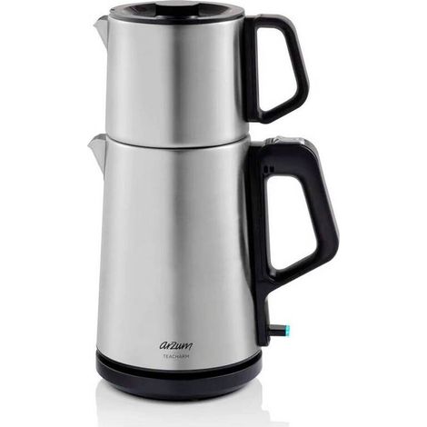 [NEUWERTIG] B-Ware Arzum Teebereiter Teemaschine AR3143 Silber 1800W Warmhaltefunktion 1,8l 1l (1/2)