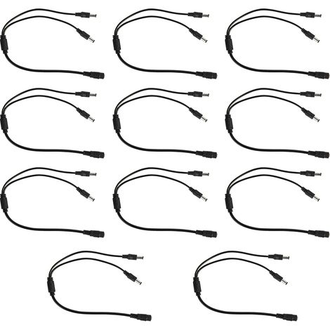 Packung mit 10 DC 12V auf 1,2V Stromverteiler-Adapterkabeln für Sicherheitsmonitore (1/5)