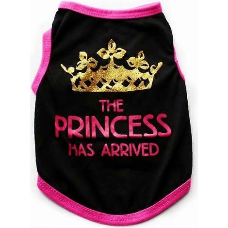 Costume pour chien, vêtements d'été en coton, gilet pour carlin et shih tzu - Taille XS - Noir Princesse (1/5)