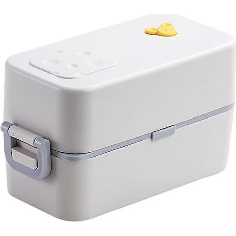 Lunchboxen, 2 Schichten, 3 Fächer, Besteckset, Bento-Boxen für Kinder, Männer, Frauen, Erwachsene, Arbeit, Schulen (1/5)